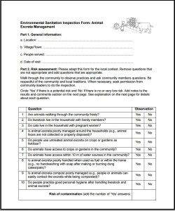 Environmental Sanitation Inspection Forms