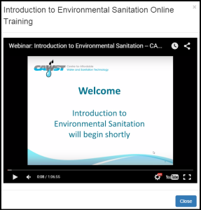 Environmental Sanitation Webinar